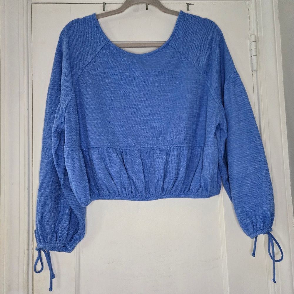 Aerie Blue Sweatshirt Womens Small NWT Cozy Lounge Pullover Casual Top